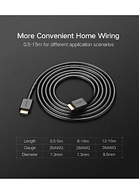Ugreen UG10111HD104TK 15M màu Đen Cáp tín hiệu HDMI chuẩn 1.4 hỗ trợ phân giải 4K * 2K - HÀNG CHÍNH HÃNG
