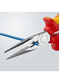 Kìm Knipex Mũi Nhọn Lưỡi Cắt 61 HRC chiều dài 160mm, Cách Điện 1000 V - 25 06 160