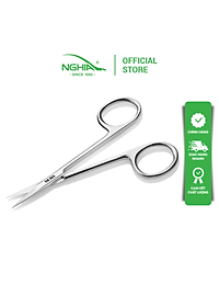 Kéo Cắt Chân Mày Thép Không Gỉ Inox Kềm Nghĩa KM - 603 Cao Cấp - Kéo Tỉa Lông Mày