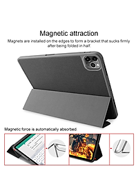 Case Bao da chống sốc cho iPad Pro 11 2022 Chip M2 / 2021 Chip M1 / 2020 hiệu Mutural Yashi Series mặt lưng canvas  có ngăn đựng bút, thiết kế tản nhiệt, cơ chế smartsleep - hàng nhập khẩu