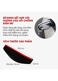 Bộ 2 Vè che mưa gương chiếu hậu ô tô hạn chế nước mưa đọng vào gương, gia tăng tầm nhìn TÂM LUÂN Chổi lau tẩm dầu - Hàng chính hãng