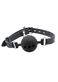 Open Breathable Leather Paly Buckle Belt Silicon Mouth Gag for Women