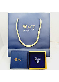 Cài áo đầu con gấu đá tím