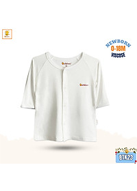 Áo sơ sinh Babiboo tay dài cài giữa vải visco siêu mềm mại