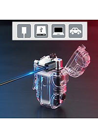 Vỏ Hột Quẹt Hojon F33 Plasma 2 Tia Sạc USB Kiêm Đèn Pin Siêu Sáng Chống Nước Cực Tốt - Nhiều Màu