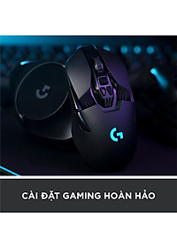 Chuột game không dây Lightspeed RGB Logitech G903 - Cảm biến Hero 25k, pin sạc 140h+, thiết kế thuận cả 2 tay, pin 180h, PC/Mac - Hàng chính hãng