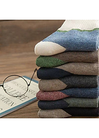 Tất nam cổ trung hộp 5 đôi kháng khuẩn cao cấp đóng hộp 5 màu thiết kê đa dạng Tất vớ nam công sở