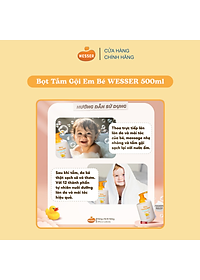 Bọt tắm gội em bé Wesser 500ml ( Nhập khẩu Hàn Quốc )