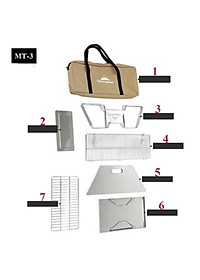 Bếp Nướng Than Ngoài Trời Campingmoon Đồ Cắm Trại Du Lịch Dã Ngoại Bếp Than Xếp Gọn Inox Campout A014