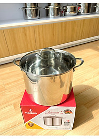 Nồi luộc gà inox 304 cao cấp 5 đáy Kalpen Size 28
