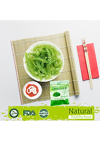 Rong nho biển GREEN FOOD - Sea grapes - Giàu vitamin, khoáng chất và các axit amin (Hộp 200g gồm 10 gói 20G)