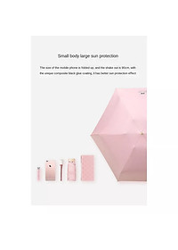 Dù Mini Gấp Gọn  UPF50+ 2 Lớp Chống UV Tia Cực Tím ( Ô Che Mưa Nắng Bỏ Túi Văn Phòng Kích Thước Siêu Nhỏ 18cm ) - Hàng Chính Hãng MINIIN