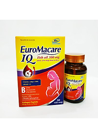VIÊN UỐNG BỔ MÁU EUROMACARE IQ - BỔ SUNG SẮT TỔNG HỢP, DẦU CÁ, CÁC VITAMIN, EPA, DHA CHO PHỤ NỮ CÓ THAI VÀ CHO CON BÚ - GIẢM NGUY CƠ SẨY THAI , TIỀN SẢN GIẬT - KHỎI LO ỐM NGHÉN - MỖI NGÀY 1 VIÊN - LỌ 30 VIÊN