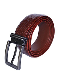 HC4757-58-59-60 - Thắt lưng nam da cá sấu Huy Hoàng nguyên con bụng 4P đầu kim màu đen, nâu đất, nâu đỏ, vàng bò