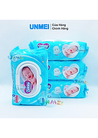 Combo Tiết Kiệm - 4 Gói Khăn Ướt Bobby Care Không Hương 100 Tờ/Gói