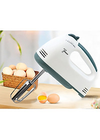 Máy Đánh Trứng Cầm Tay 7 Tốc Độ Công Suất Lớn Tặng Kèm 4 Que Đánh Cao Cấp Thép Không Gỉ - Hàng Chính Hãng - Hàng Nhập Khẩu