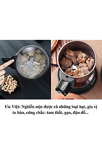Máy Xay Hạt Khô Tiêu Chuẩn Châu Âu Máy Xay Ngũ Cốc Mini Công Suất 300w Lưỡi Dao 6 Cánh Thân Máy Bằng Thép Không Gỉ - Hàng Loại 1 - Chính Hãng MINIIN