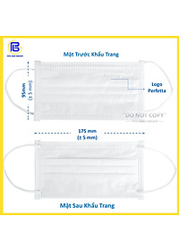 [Combo 5 HỘP - PERFETTA MODERATE] - Khẩu Trang Y Tế Chất Lượng Cao, Kháng Khuẩn, Chống Bụi Mịn, Màu Trắng, 3 Lớp, Bảo Vệ Tối Ưu - (50 cái/hộp)