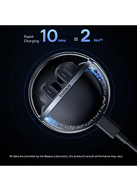 Tai nghe bluetooth V5.3 TWS Baseus Bowie E5x ( 6H, RGB Light, Hi-Fi audio, 4-Mic Noise Reduction) Hàng Chính Hãng