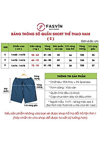 Quần đùi thể thao nam Fasvin S22514.HN vải gió chun mềm mại co giãn thoải mái