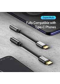 Bộ chuyển đổi Baseus Type-C sang 3.5mm hỗ trợ truyền âm thanh 24-bit thiết kế nhỏ gọn - Hàng chính hãng