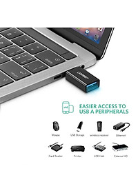 Ugreen UG20808US173TK Màu Đen Đầu chuyển đổi TYPE C sang USB 3.0 vỏ nhựa ABS - HÀNG CHÍNH HÃNG