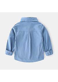 Áo sơ mi bé trai bé gái chất vải mềm trơn AS5