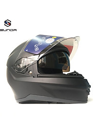 Mũ bảo hiểm fullface trùm đầu 2 kính SUNDA 823 – vệ sĩ chống tia cực tím