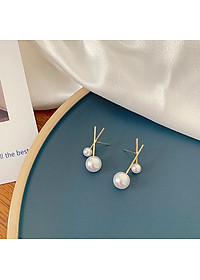 Bông tai chữ X ngọc trai