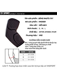 Băng Khuỷu Tay VNSPORT - VN2009, Băng Thun Ôm Cơ Và Bảo Vệ Khuỷu Tay - Hàng Chính Hãng
