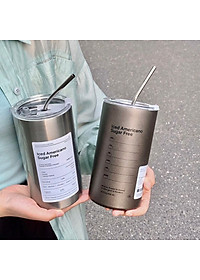 Ly Giữ Nhiệt Inox 304 Iced Americano 600ml Kèm Ống Hút
