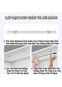 Đèn LED Cảm Biến Hồng Ngoại KUNBE Với Ánh Sáng 3 Màu, Hiệu Ứng Độc Đáo, Nhiều Kích Cỡ, Phù Hợp Trang Trí Tủ Quần Áo, Cầu Thang, Nhà Bếp, Phòng Khách, Phòng Ngủ