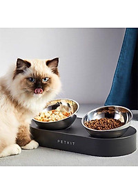 Bát ăn đôi inox chống gù lưng Petkit- HeLiPet