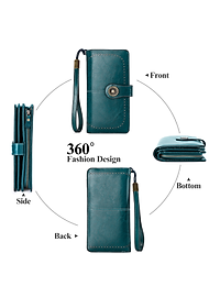 Ví Da Bò Cầm Tay Dáng Dài Thời Trang cao cấp Cho Nữ phong cách mới