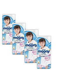 Combo 4 Gói Tã Quần Moony Bé Gái Gói Đại XXL26