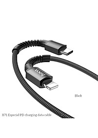 Cáp Sạc Hoco X71 PD20W 3A Type-C Ra Cổng Dành Cho IP Dây Dài 1m - Hàng Chính Hãng