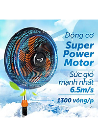 (ASIA) Quạt lửng Asia TURBO 6 cánh 80w - bán công nghiệp -  Hàng chính hãng