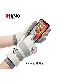 Găng tay lót lông cừu giữ ấm mùa đông chống gió, kháng nước Rhino G904 Bao tay chống trượt đi xe máy, xe đạp cho nam nữ, bảo hộ đi phượt