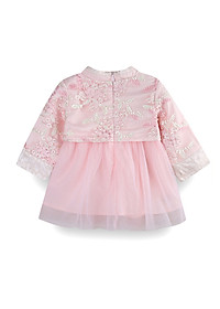 Váy sinh nhật, chụp ảnh kỉ niệm cho bé gái, đầm Hanbok cao cấp, chất ren thoáng đẹp mềm mại, dễ chịu với làn da bé, thêu nổi sang chảnh | MV09