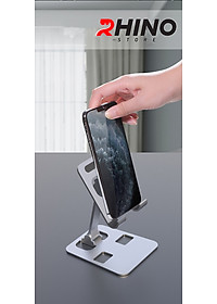 Giá đỡ, kệ đỡ điện thoại Rhino KP902 bằng thép để bàn tiện lợi có thể gấp gọn - Hàng chính hãng