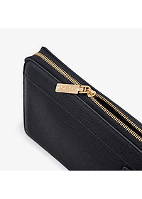 Clutch Da Hàng Hiệu Ví Nam Cầm Tay Công Sở GENCE HT11 Da Bò Cao Cấp Màu Đen