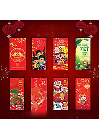 50 bao lì xì 2021 Trâu Vàng Tân Sửu, túi 50 bao lì xì mới nhất 2021 ngẫu nhiên