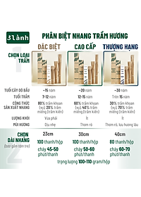 Nhang Trầm Hương Đặc Biệt  3 Lành Dài 23-30-40cm, Hộp 100-400gr Sạch Tự Nhiên 100% Không Hóa Chất 7-12 Năm Trầm Thờ Cúng Dâng Hương Xông Nhà