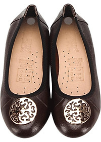 Giày Nữ Búp Bê Da Bò Huy Hoàng HT7907 - Nâu Đất