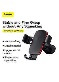Bộ Đế Giữ Điện Thoại Khóa Tự Động Bằng Trọng Lực Gắn Trên Ô Tô Baseus Metal AgeⅡ Gravity Car Mount- hàng chính hãng