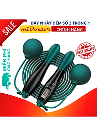Dây Nhảy Đếm Số, Đo Calo, Khoảng Cách Cao Cấp Chính Hãng miDoctor – Kèm Bóng Xoay Cho Người Mới Bắt Đầu Tập