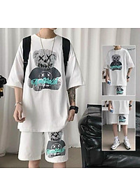 Bộ quần áo thun cotton unisex nam nữ mặc hè siêu mát tặng kèm khẩu trang có video