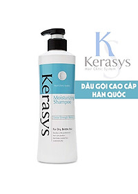 Bộ dầu gội/xả Kerasys Moisture cân bằng độ ẩm cho tóc xơ rồi Hàn Quốc (2x600ml) tặng kèm móc khoá