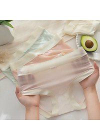 Combo 3 Quần lót nữ lụa tàng hình,đũng kháng khuẩn,co giãn 4 chiều,mềm mại,thoáng mát, cạp cao không lộ viền