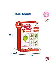 Thẻ học thông minh Mini Flashcard song ngữ Anh - Việt nhiều chủ đề cho bé - Thương hiệu Lalala baby